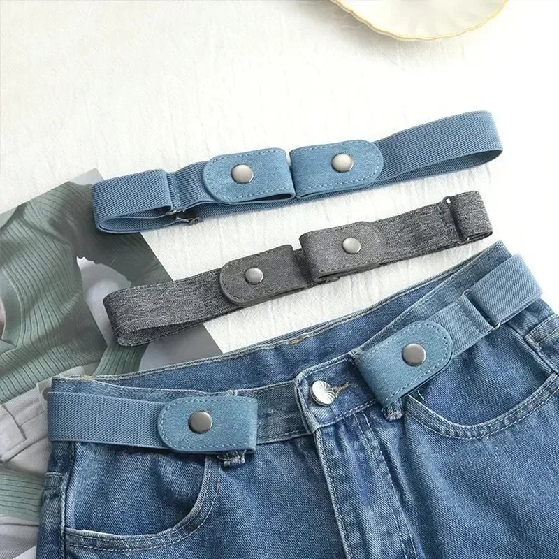 Lazy Man Belt - Easy Snap Closure Canvas Adjustable Versatile Leisure for Women Men No Buckle Easy Jean
