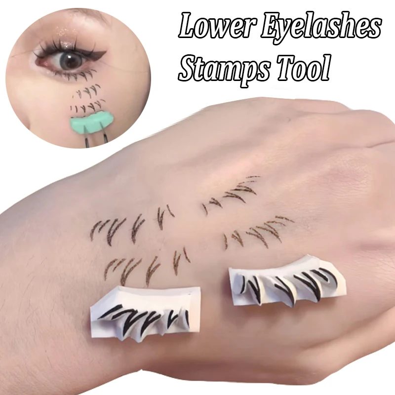 1 Paar Siliconen Wimperstempels Oogmake-Up Tool Diy Onderste Wimpers Extensions Natuurlijke Look Voor Beginner Wimper Simulatie