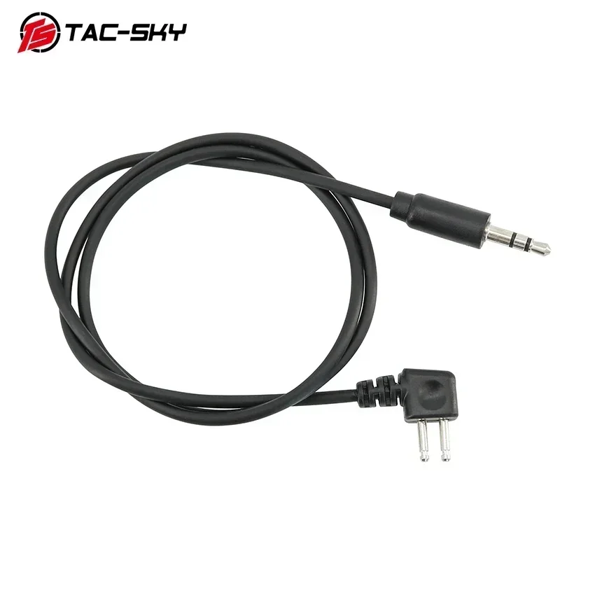 TAC-SKY Walkie-talkie Adapter K 2-pin Cable for COMTAC IPSC Version Tactical Shooting Headset Hearing Protection Hunting Earmuff