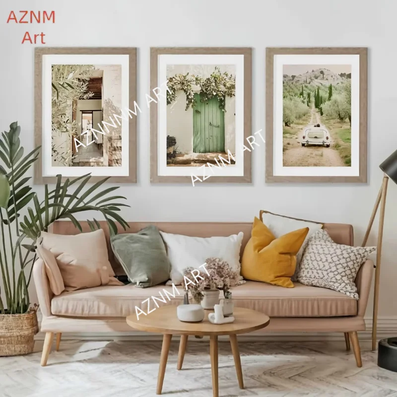 Mediterranean Landscape Canvas Prints Poster Vintage Italy Travel Nature Art Prints Wall Art Home Decor Art Poster