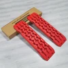 2 Pc 타이어 릴리스 미끄럼 방지 램프 104x27cm 견인 보드 복구 트랙 매트 타이어 견인 패드 타이어 사다리 트럭 진흙 눈 모래 6