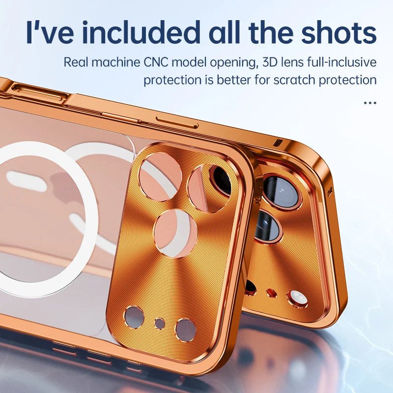 Чехол для телефона с магнитной пряжкой в виде морского конька и металлической рамкой, для IPhone 17 Pro Max 17, матовая задняя панель, объектив, все включено, защитный чехол