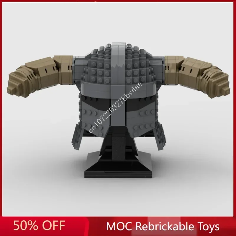 

607PCS Star Plan MOC Skyrim - Iron Helmet MOC SpaceShip Battle Model Building Block Architecture Education Assembly Model Toy