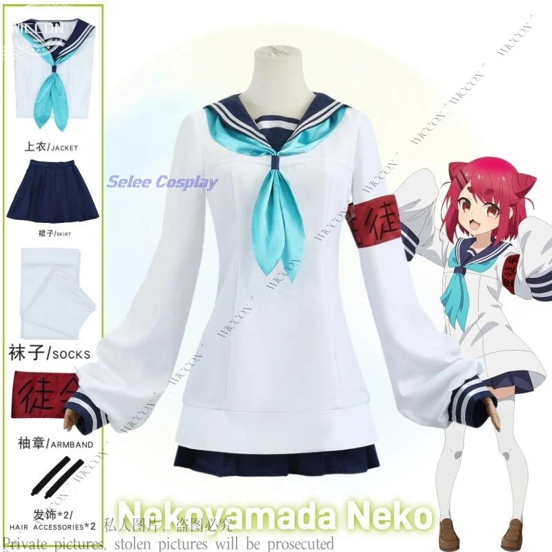 Nekoyamada Neko Anime My Deer Friend Nokotan JK School Uniform Headwear Halloween Women Cosplay Costume Skirt Student Union