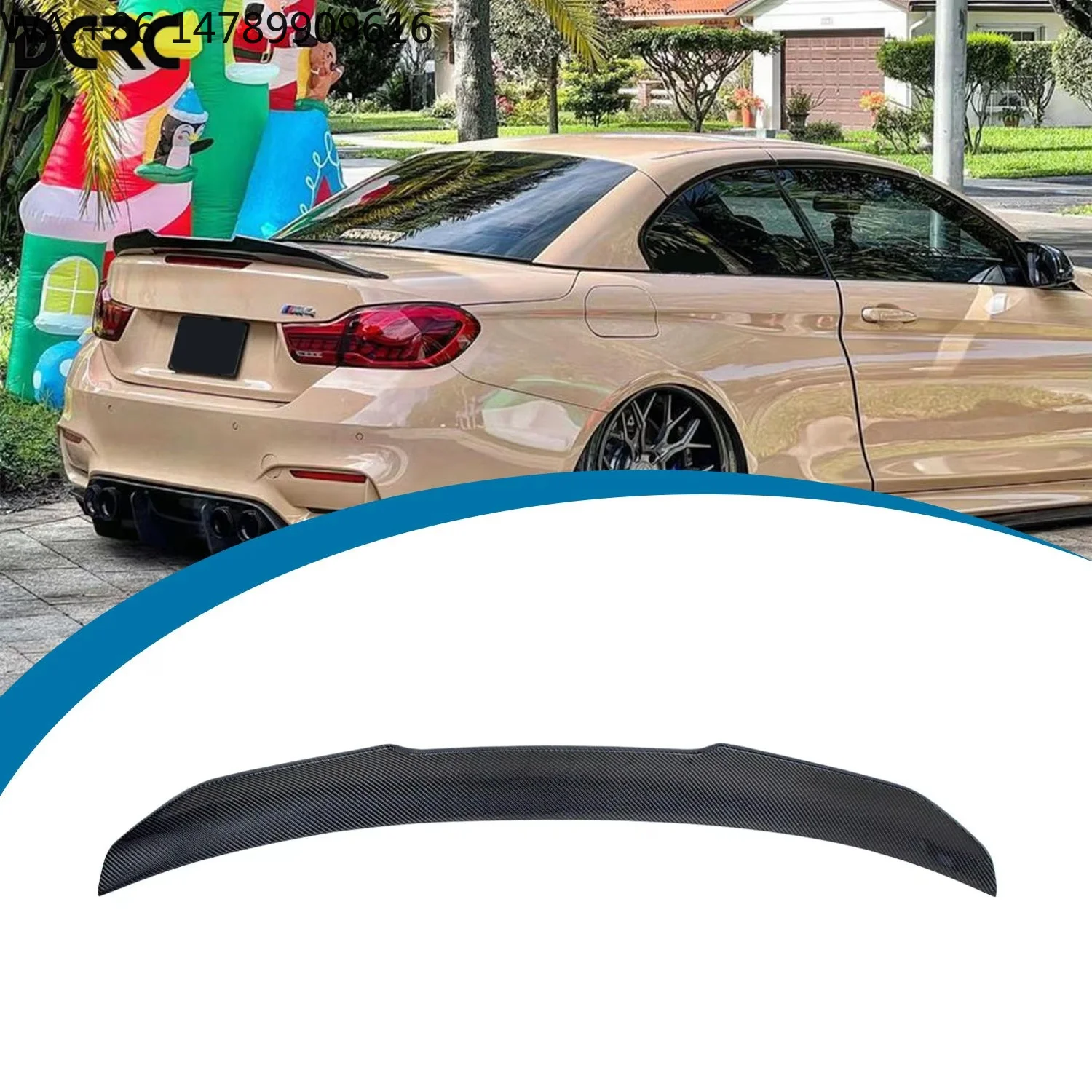 High-end Custom Body Kit For Old-to-New ConversionPSM Style F83 M4 Convertible Carbon Fiber Tail Trunk Spoiler YOMDO Y-50 Retrof