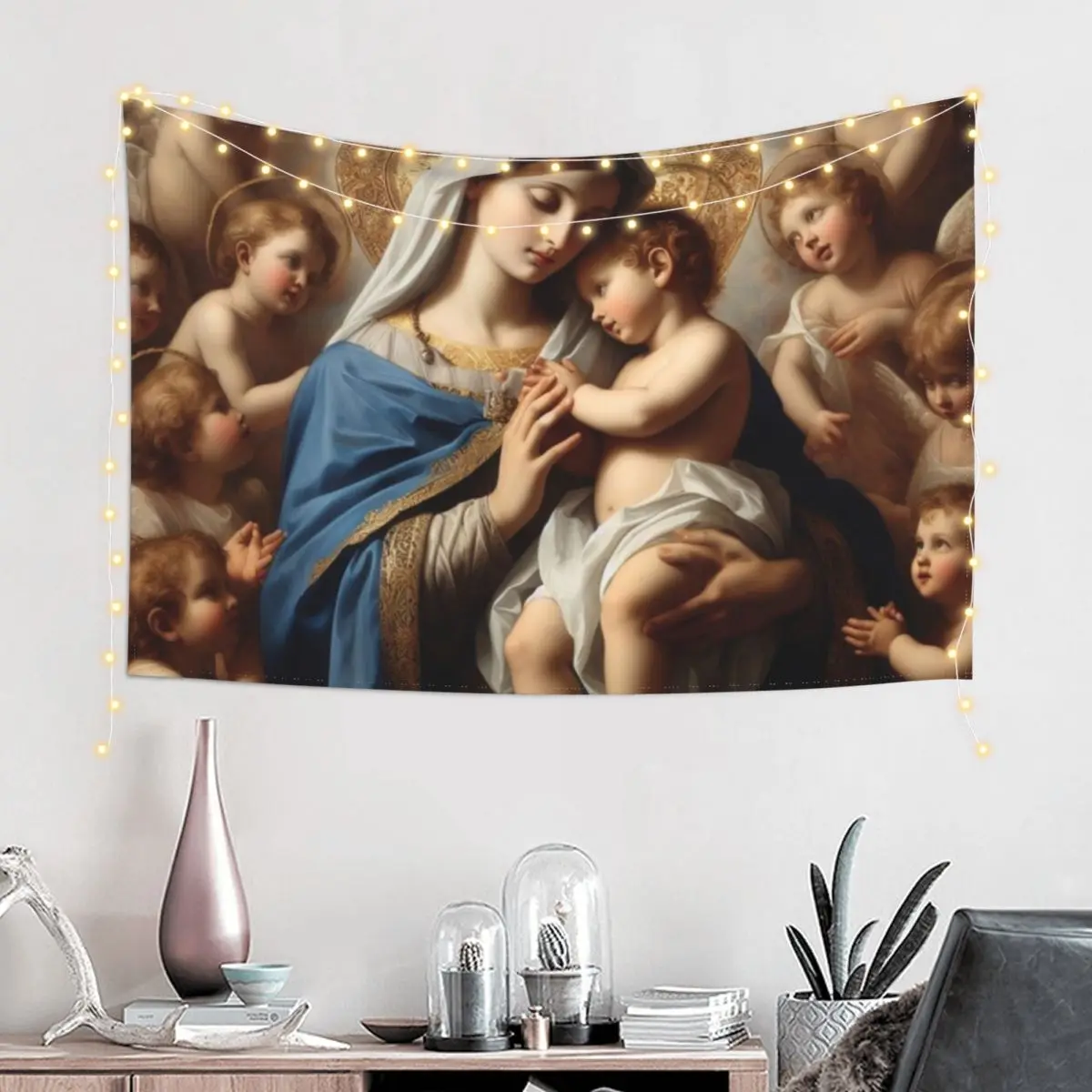 

The Virgin Mary Tapestry Nordic Home Decor Aesthetic Room Decoration Decorative Wall Tapestry