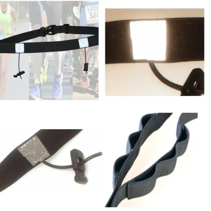 

Поясной ремень-держатель для номера участника на соревнованиях по бегу, триатлону, марафону, велоспорту, мотоспорту, с 6 петлями для гелей, аксессуары для фитнеса и спорта