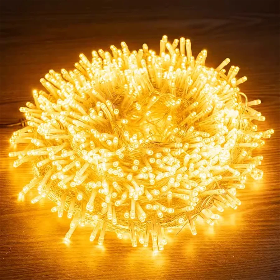 100M-600M Outdoor Christmas Garland Fairy Light Waterproof LED String Lights Wedding Party Holiday Fairy Light 220V