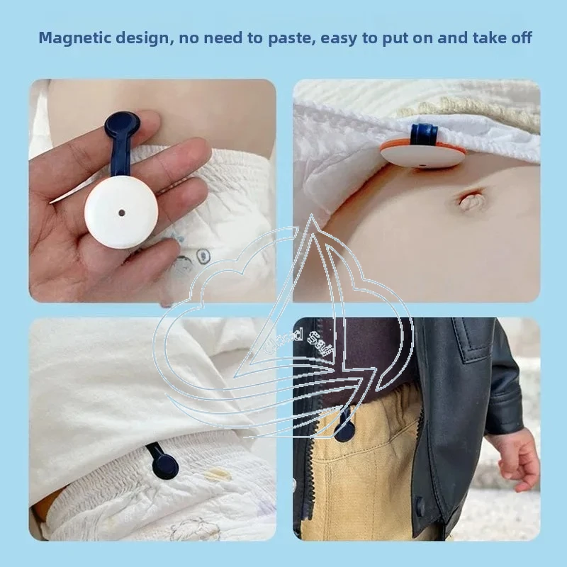 Baby Monitor with Huhu Button 24H Continuous Monitoring Dynamic Breathing & Body Temperature Wake-Up Alerts for Infant Safety