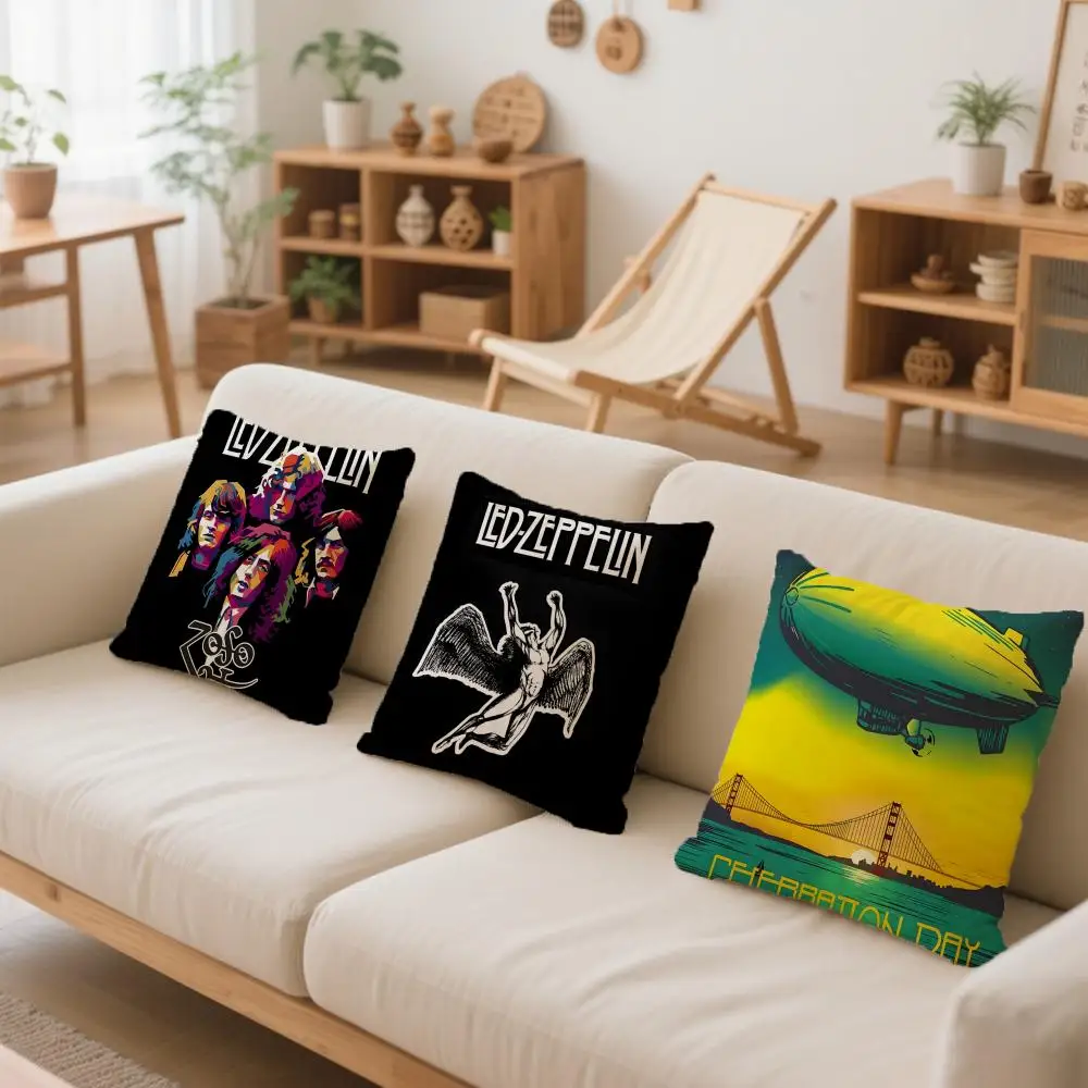 Band L-Led Z-Zeppelin Cushion Cover Comfortable Reversible Pillow Cover Ideal for Car Sofa Bedroom & Beyond