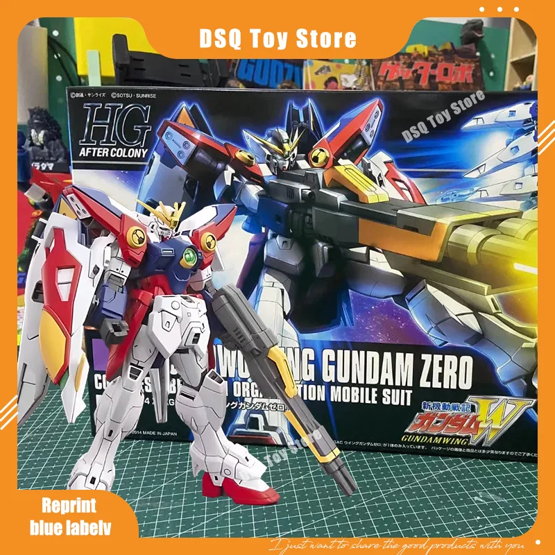

Bandai Hg Wing Zero TV Hgac174w 1/144 Heroine Hero Собранная модель с перепечатанной синей этикеткой Фигурка Орнамент Коллекция Праздничный подарок