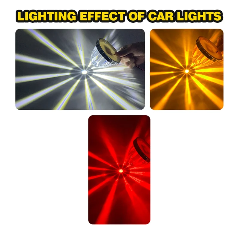 ABOK-2PCS Watermelon Lights LED Side Marker Indicator Turn Signal Brake Lamp Semi Truck Trailer Under Glow Wheel Lights