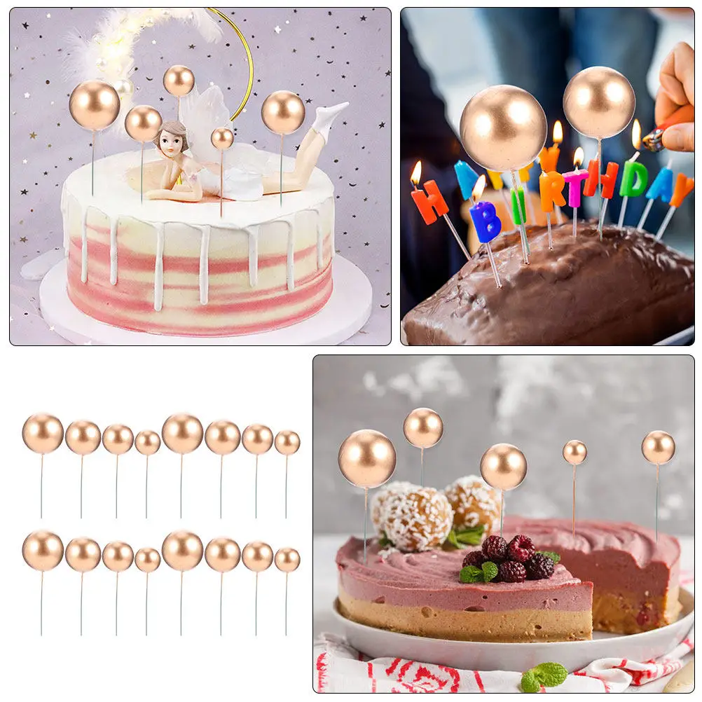 40Pcs Cake Topper Set Cake Decor Birthday Party Supply Cupcake Topper Dessert Insert Exquisite Craftsmanship Bright Colors