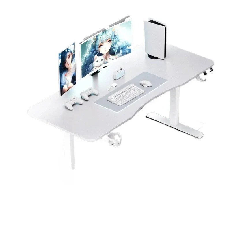 

Solid wood e-sports table Intelligent electric lifting table Home office computer table Double desktop desk