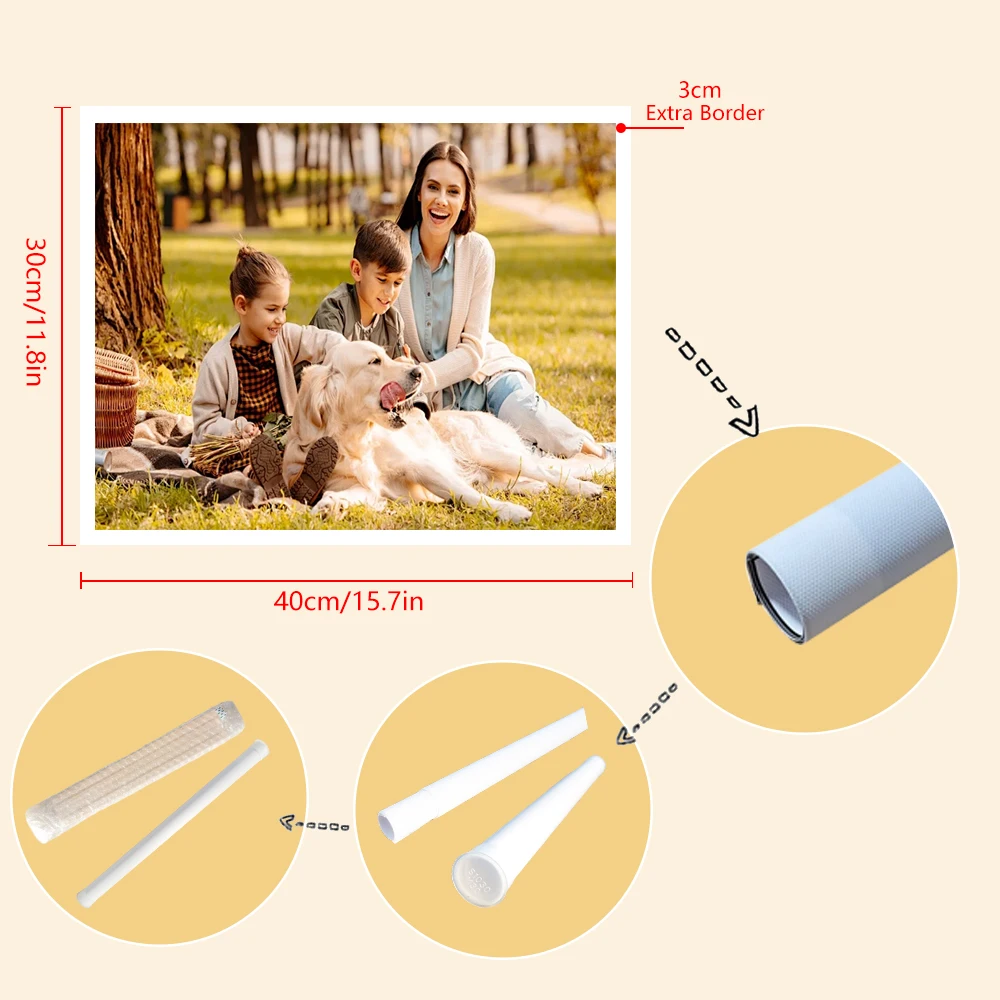 صور شخصية مخصصة مع إطارات قماش لوحات ملصقات مخصصة هدايا عيد الميلاد صور فنية للحيوانات الأليفة صور الزفاف شعار الأعمال #3