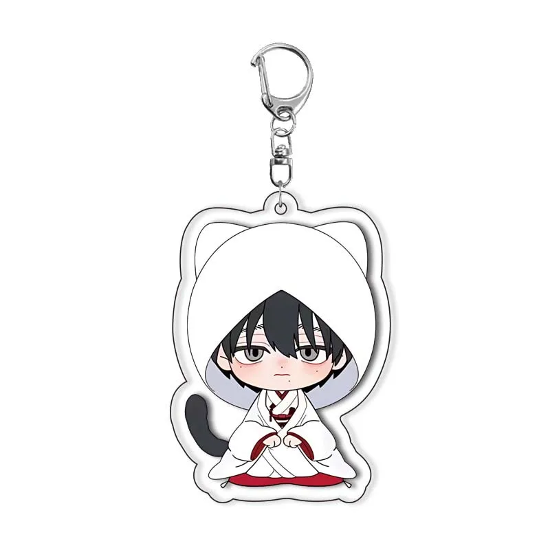 2Pcs The Summer Hikaru Died Acrylic Keychain Chibi Yoshiki Hikaru Kimono Outfit  Anime Pendant Bag Charms Fans Collection Gift