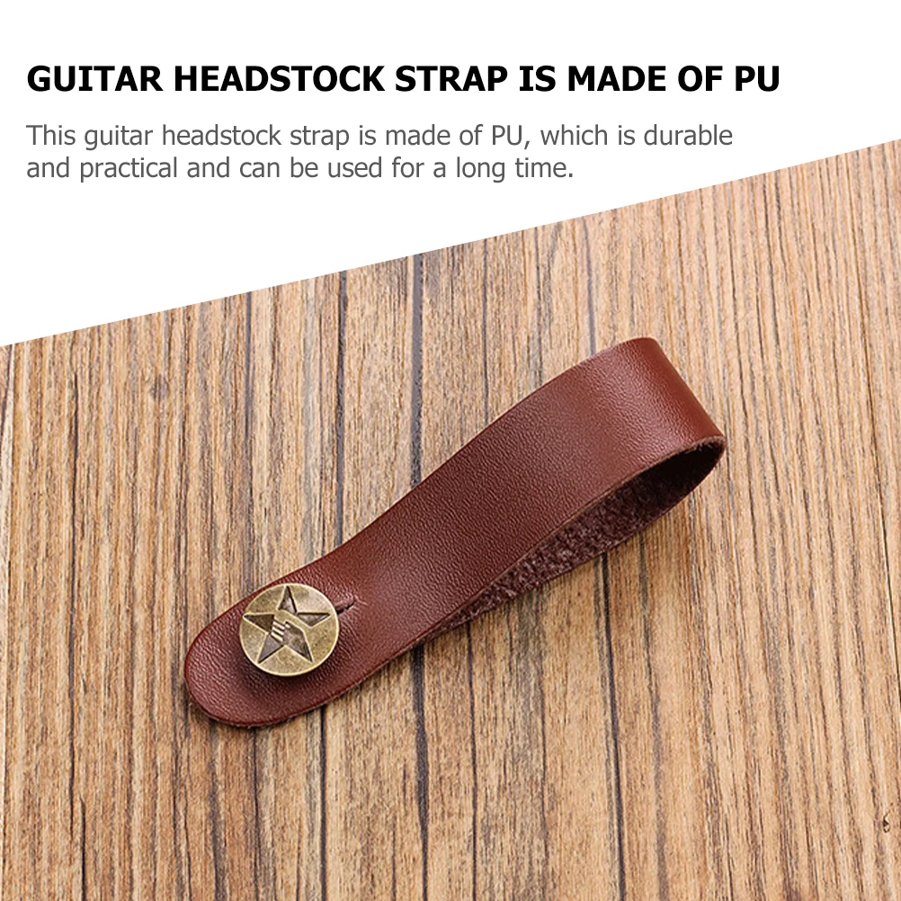 4 Pcs Vintage Headband Guitar Neck Strap Tie Pu Locks Electric Practical Button