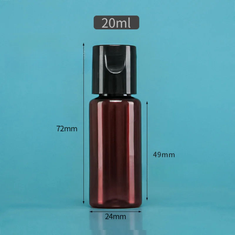 5ml 10ml 15ml 20ml 25ml 30ml Flip-top PET Lotion Bottle Plastic Sample Dispensing vials Cosmetic packing container