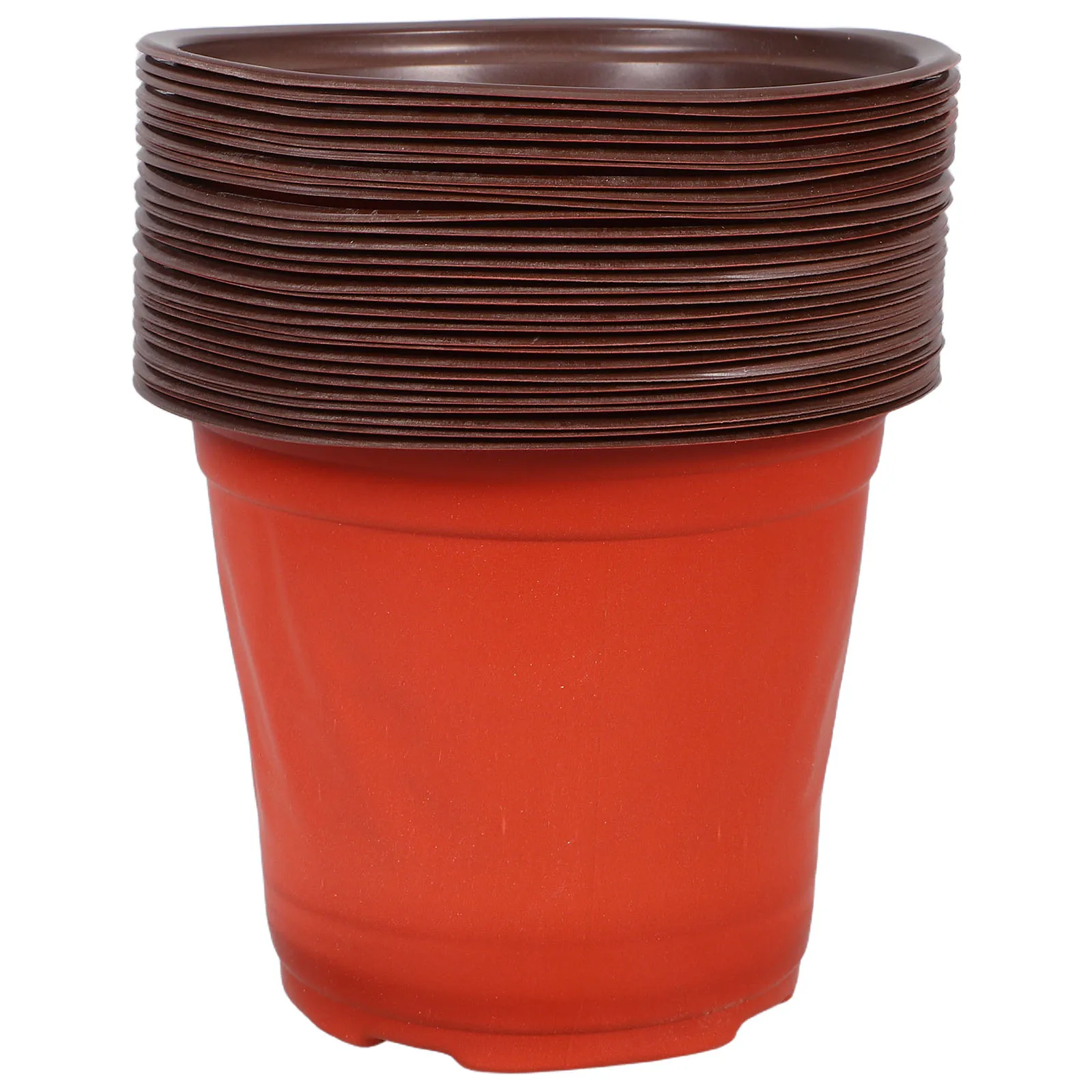 

30pcs Plastic Flower Pot 150Mm Brown Multi-Hole Breathable For Succulents Indoor Plants Garden Decor Storage Container
