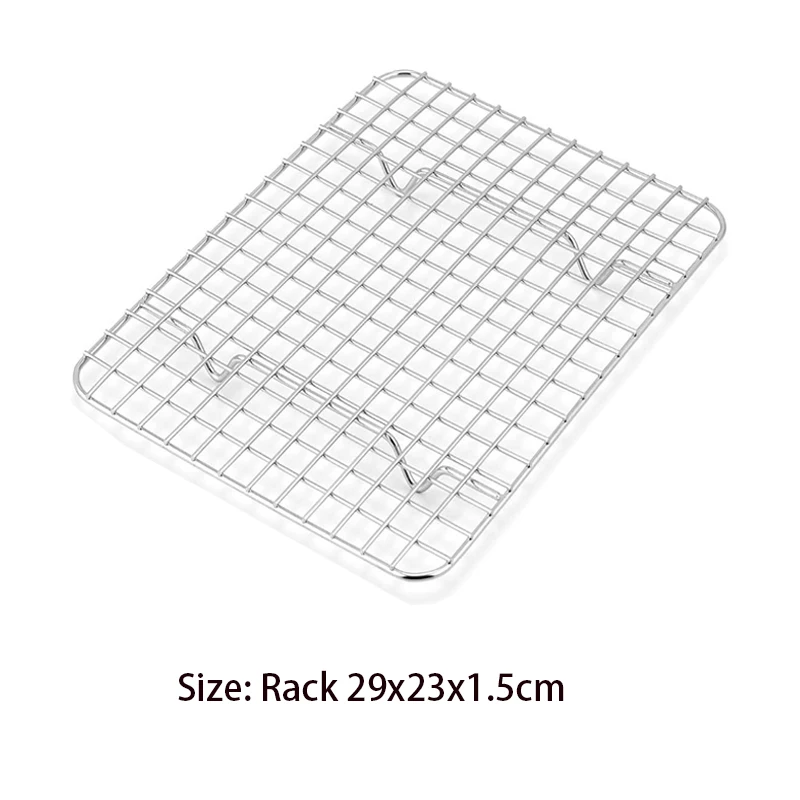 Roestvrijstalen bakplaat Verwijderbaar taartrooster Koelrek Keuken Non-stick Pizza Barbecue Biscuit Plank Bakvormen Pak Gereedschap