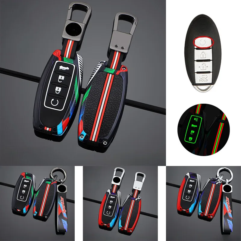 zinc-alloy-silicone-car-remote-key-fob-case-cover-for-nissan-altima-maxima-murano-pathfinder-rogue-sentra-versa-titan-leaf-kicks