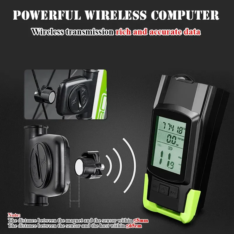 3 IN 1 Bicycle Front Light Wireless Bicycle Speedometer 120db Bike Horn Waterproof 800Lumens Cycling Headlight Bike Accessories view 2
