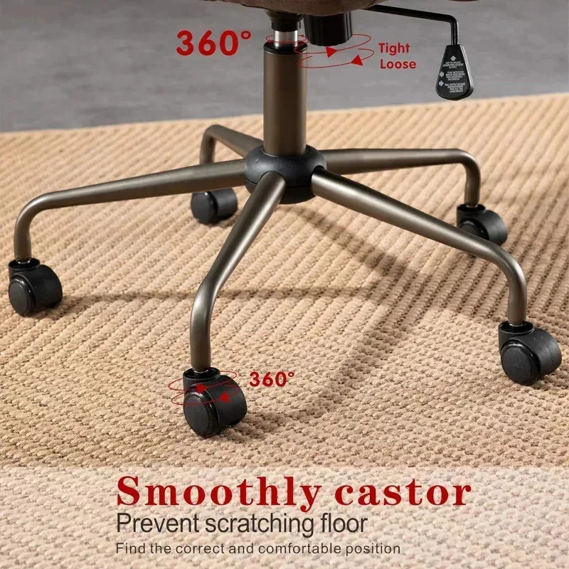QAZ8-كرسي مكتب مريح كرسي مكتب منزلي كرسي كمبيوتر مع دعم قطني ارتفاع تنفيذي عالي الظهر لفة قابلة للتعديل