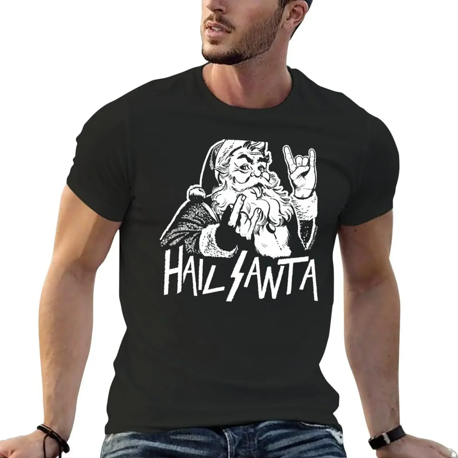 

Hail Santa T-Shirt summer 2025 anime t shirts graphic t shirt vintage new edition oversized t shirt men