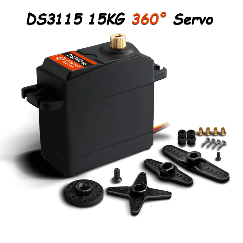15KG 20KG Servo 360/270/180 degrés Rotation continue Servo DS3115 DS3120 arduino servo numérique pour voiture RC Robot bateau
