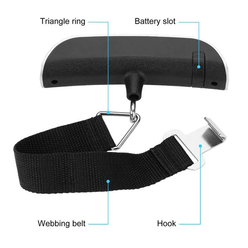 Portable Scale Digital LCD Display 110lb/50kg Electronic Luggage Hanging Suitcase Travel Weighs Baggage Bag Weight Balance Tools image 4
