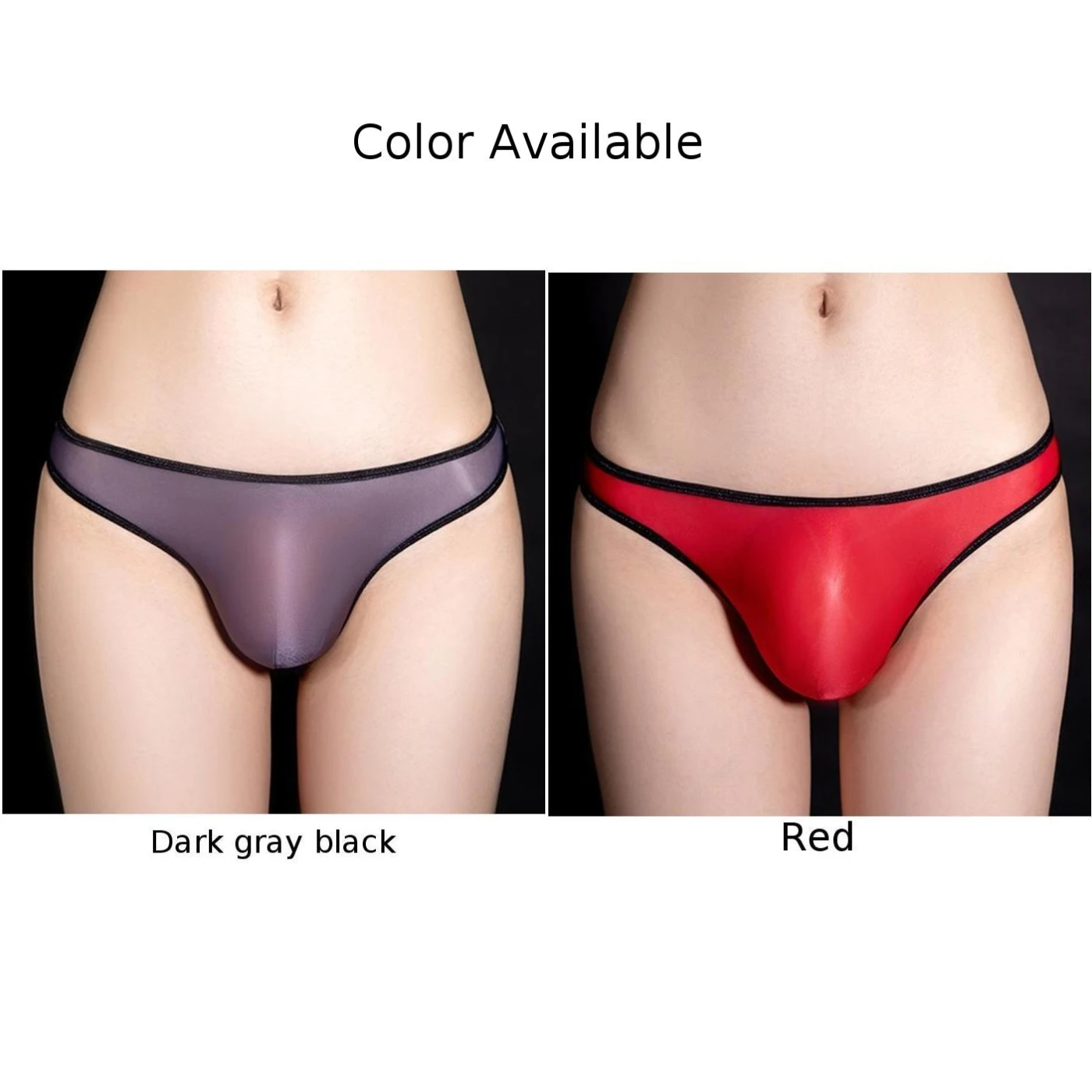 Jockstrap Men Underwear Low Rise U Convex Bikini Briefs Underpants Sexy Shiny Oily Panties Thongs Swimwear Enhance T-Back