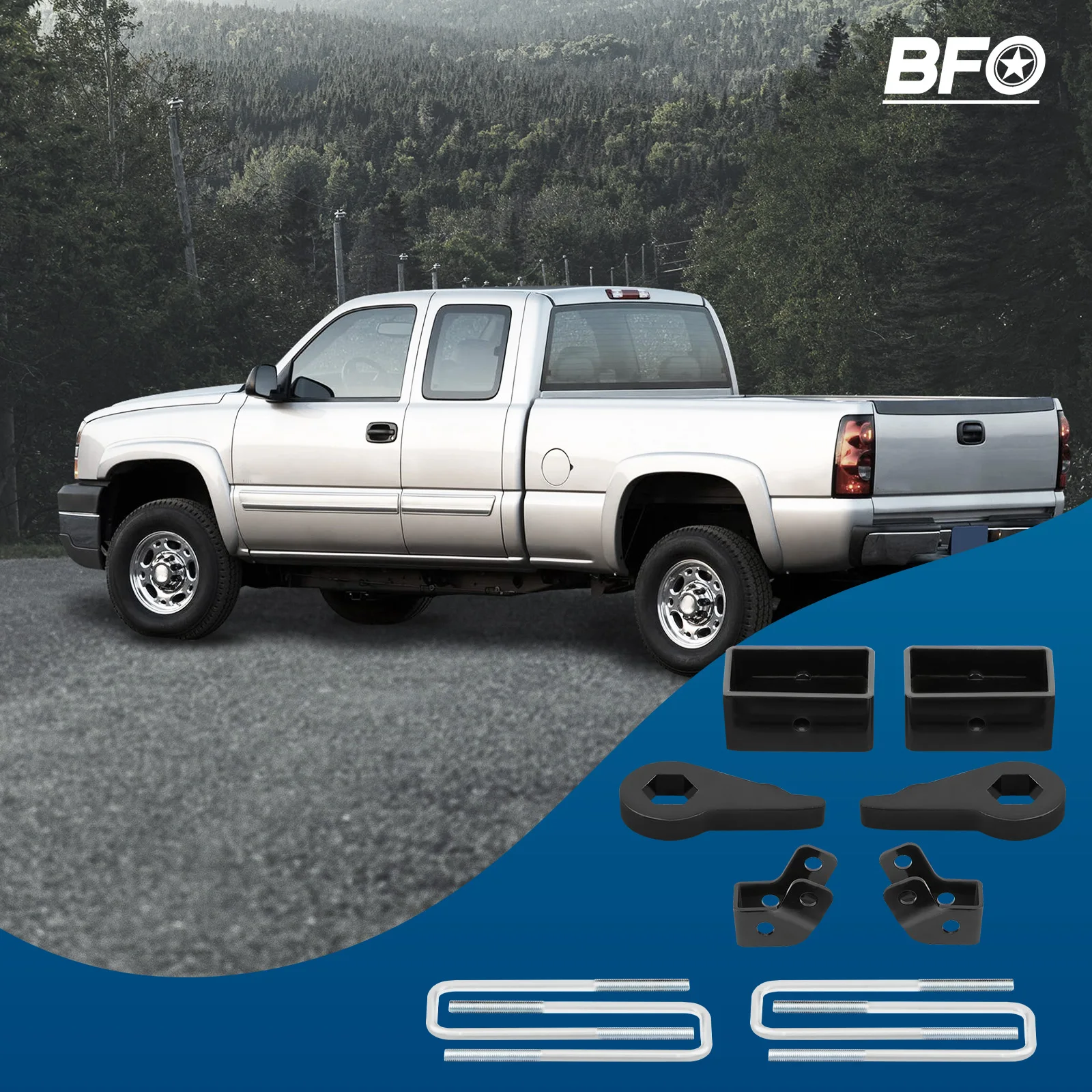 

2.5" Leveling Lift Kit For Chevy GMC 1500 4WD 1999-2006 Forged Torsion Bar Keys