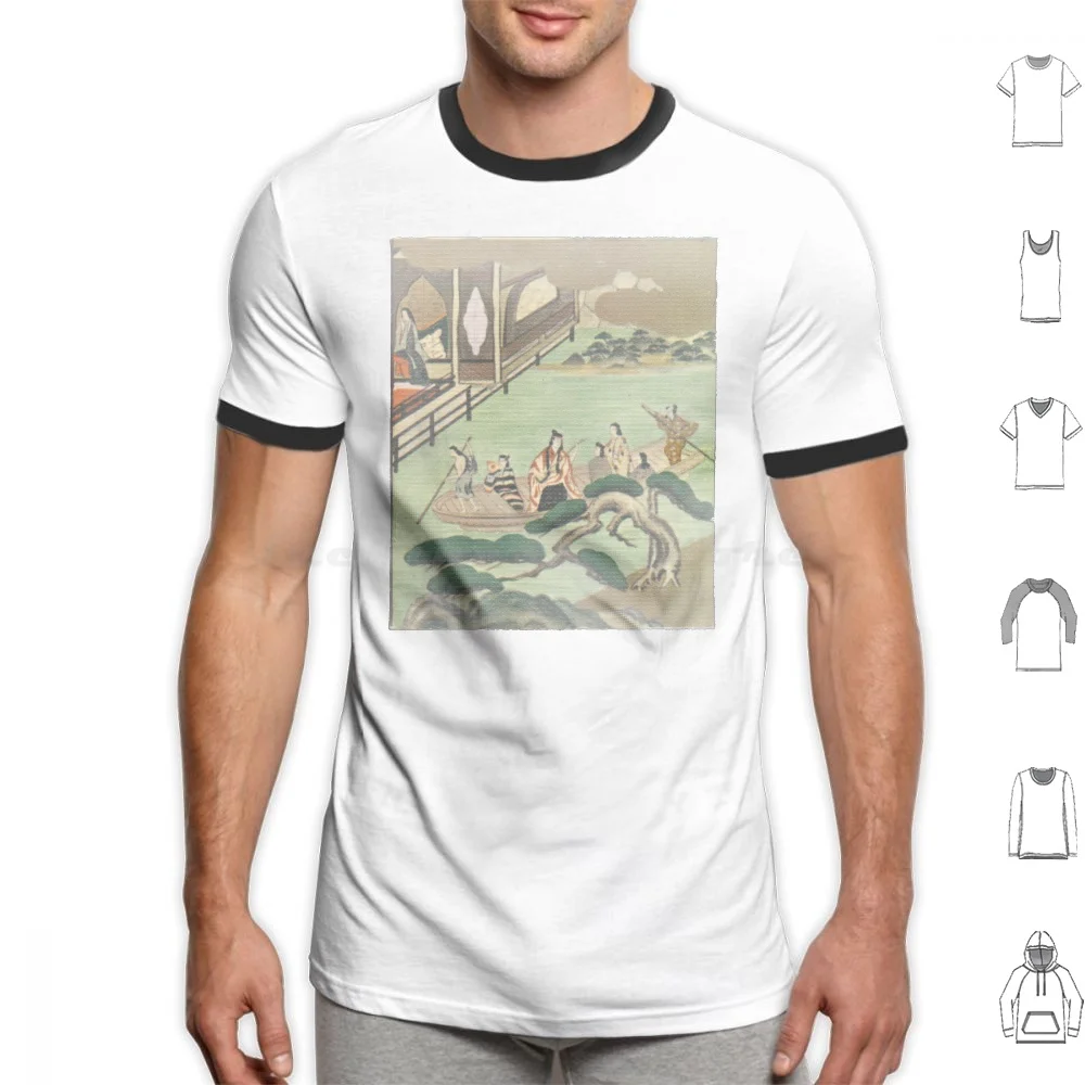 River Ride-Vintage Asian Graphic Art T Shirt Cotton Men Women Diy Print Vintage Anime Manga Japanese Japan Worn Dragon Jasmine