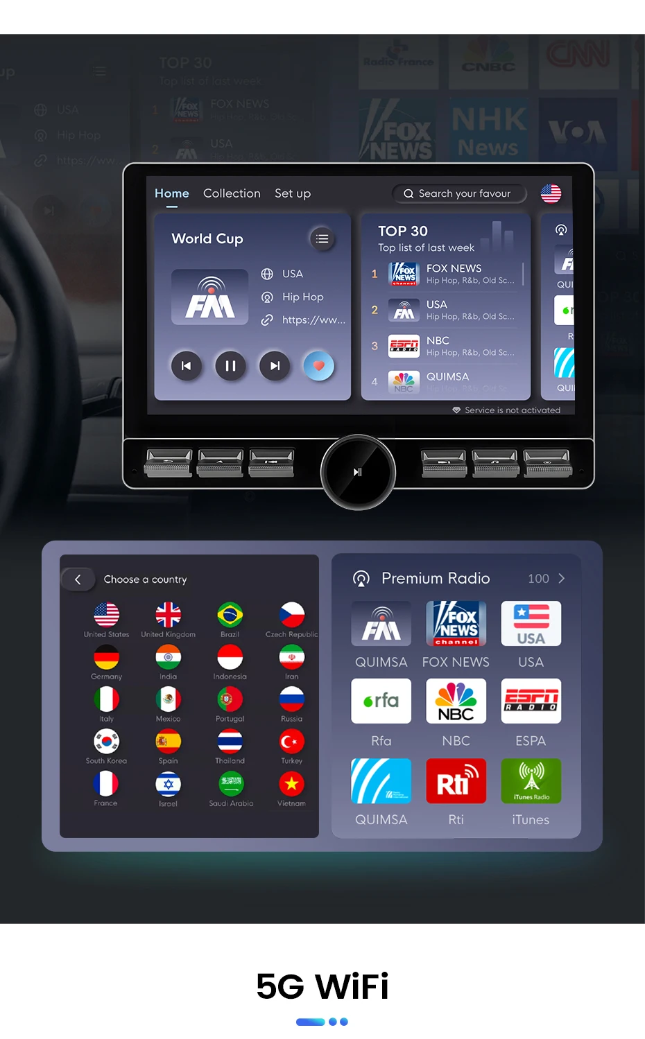 Junsun 10,1" Android Universal Single 1 Din Drehbares Autoradio 4GB+64GB Wireless Carplay Auto-Stereo Intelligentes System – Detail 15