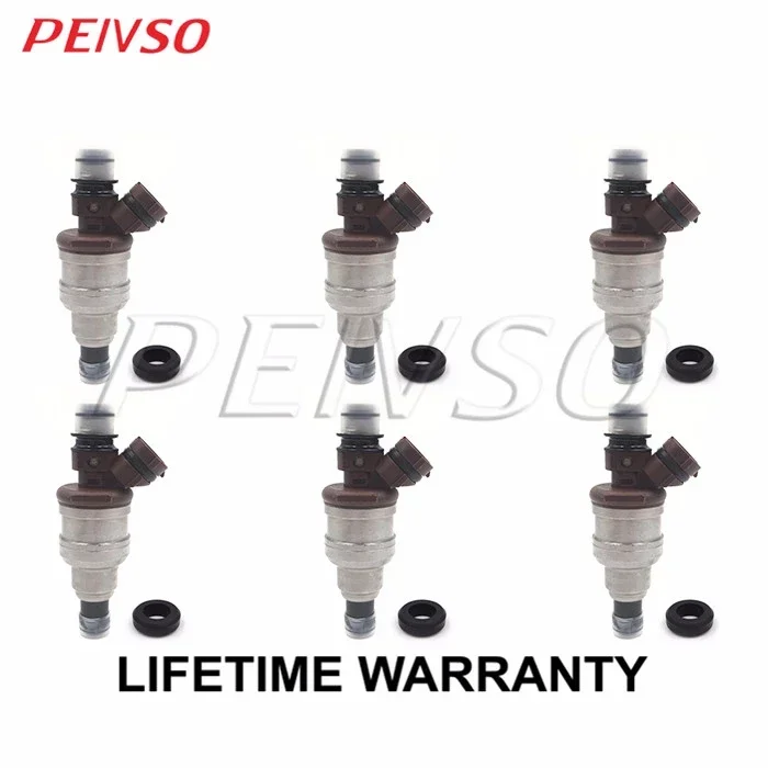 

PEIVSO 6pcs 23250-65020 23209-65020 Fuel Injector For TOYOTA 4RUNNER TRUCK T100 3VZE 1988~1995