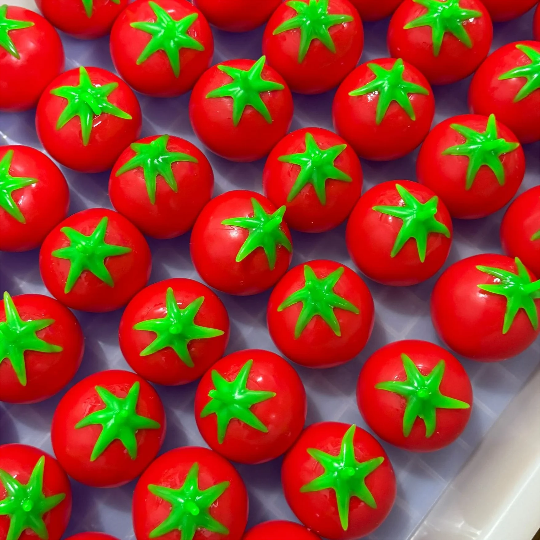 Tomato  Ball Squishy Tomato Stress Ball Fidget Toy Crunchy Squeeze Ball Round Blocks Filled ASMR Anti Stress Toys for Adults image 6