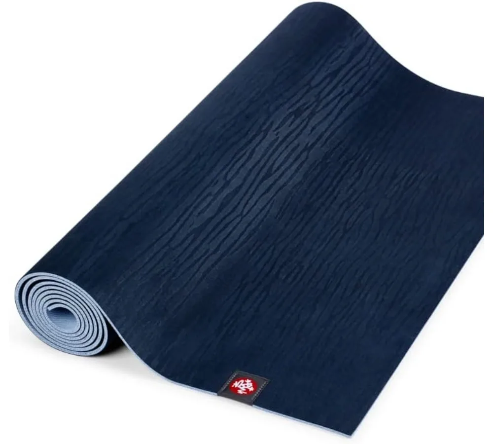سجادة يوجا من المطاط الطبيعي مقاس 4 مم - صديقة للبيئة ومضادة للانزلاق، خفيفة الوزن ومحمولة للمنزل والسفر