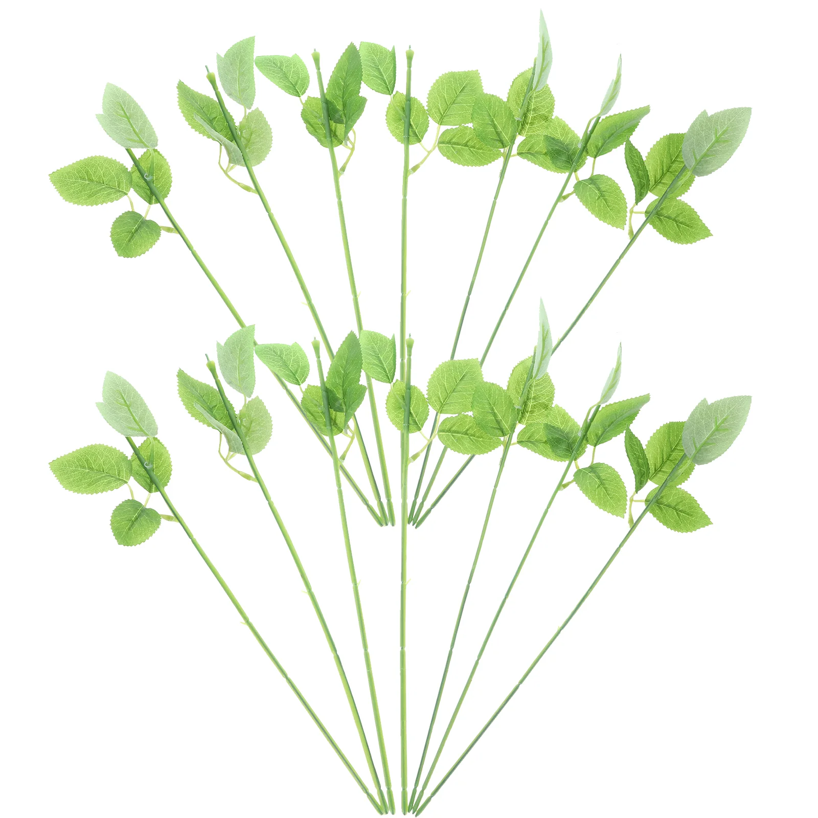 

30 Pcs Faux Flowers Branches Artificial Floral Stem with Leaves Wire Rose Bride