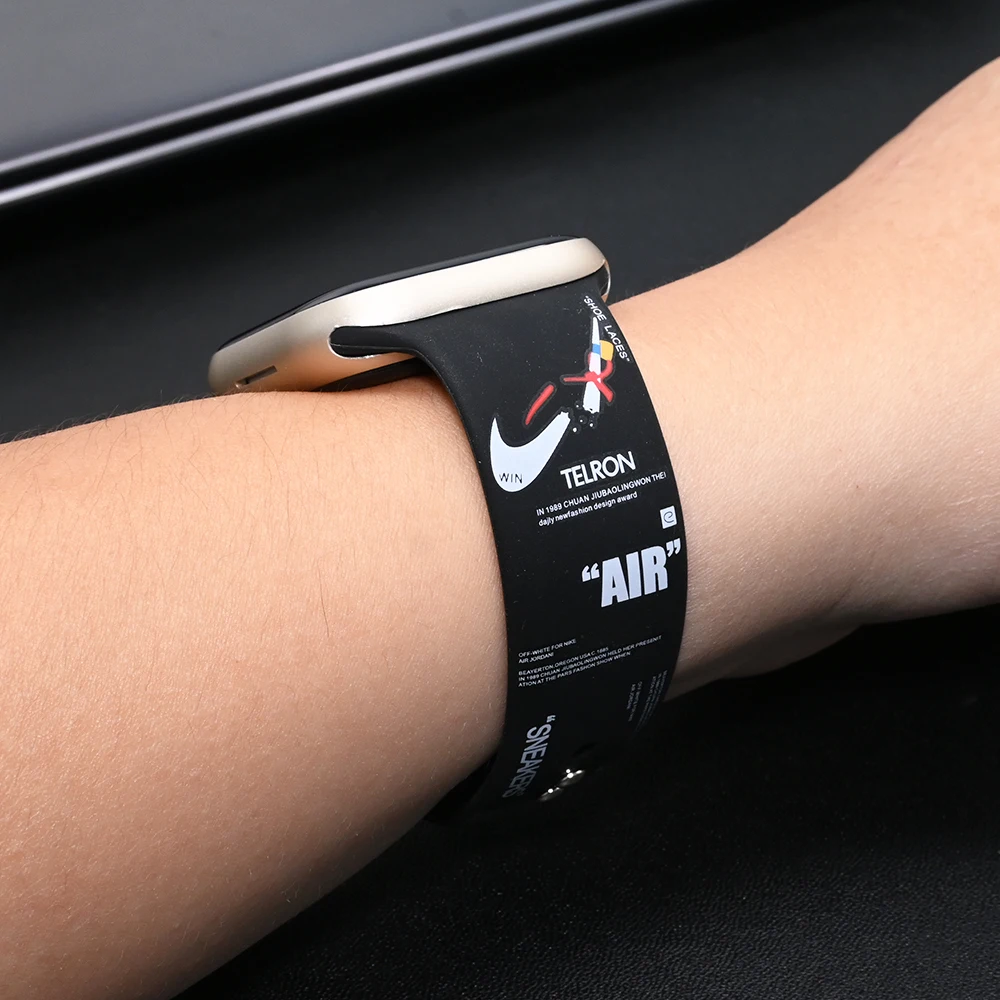 Soft Silicone Band For Apple Watch Series 10 46mm 42mm Ultra 2/1 49mm Sports Strap For iWatch 9 8 7 45 41mm 38mm 40mm Bracelet