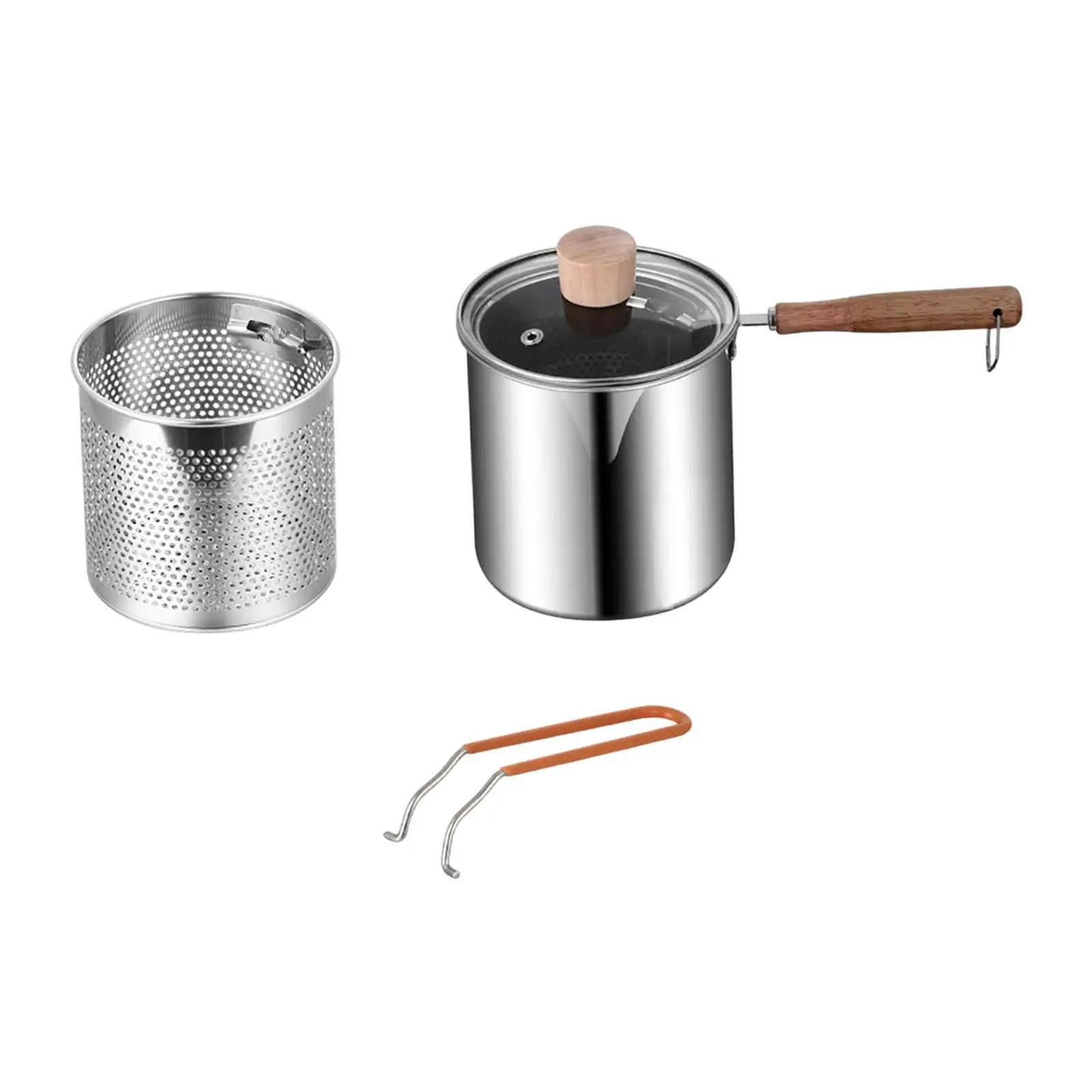 Deep Fryer Pot Frying Pot French Fries Cooker Milk Pan Multipurpose Cookware Cooking Set