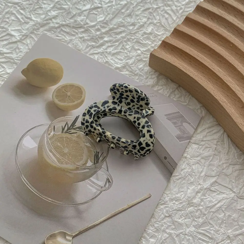 Hair Claw Vintage Back Half Hair Clip Hair Clips Elegant High-grade Grip Clip Acetate Colorful Temperament Bangs Clip Women