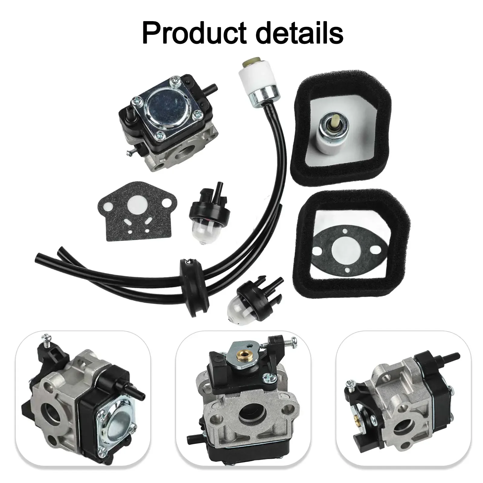 

Комплект карбюратора, совместимый с моделями Toro 51972, 51974, 51952, 51954, 51955, 51956, 51957, 51958, для надежной работы.