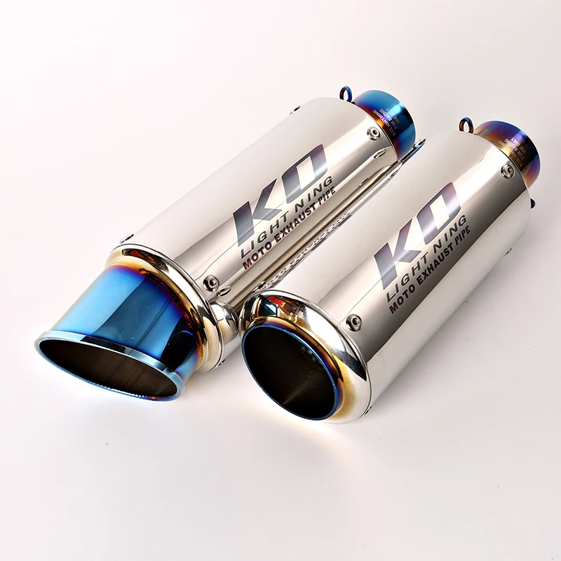 

Universal 51MM 60MM Motorcycle Exhaust Muffler Pipe Tips Escape Moto With DB Killer Stainless Steel