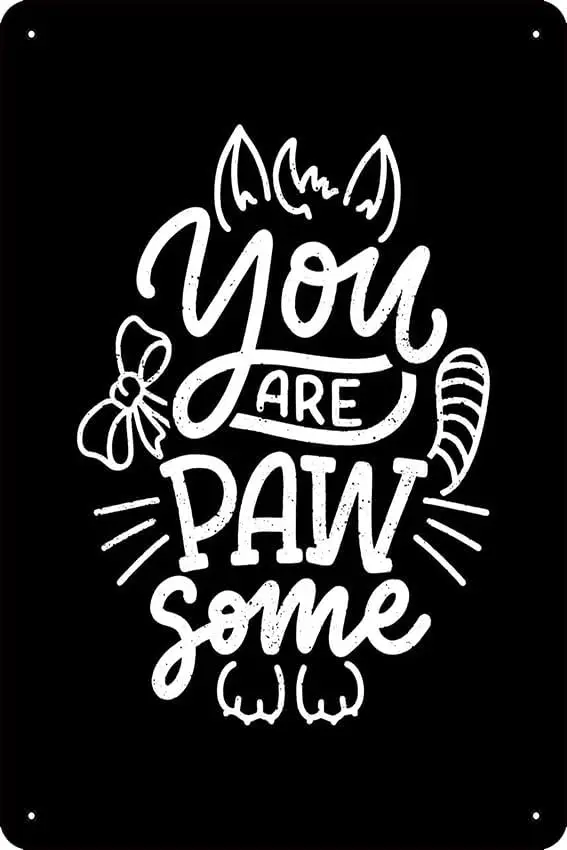 Cat quotes Cat Quotes Retro Metal Tin Sign Home Bar Patio Cave Wall Vintage Decor Novelty Sign