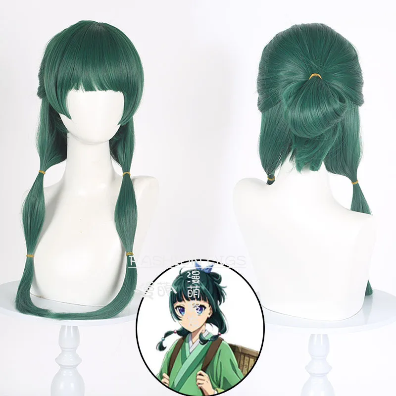 

Maomao Cosplay Wig Anime Cos Outfits Wigs Woman Green Long Hair Halloween Carnival Party Role Play Costume