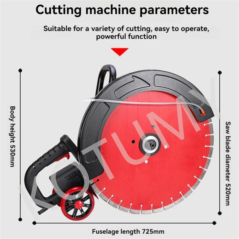 Piła tarczowa bezszczotkowa 6000W K5206 220V do cięcia ścian, piła do cięcia kamienia, ręczna frezarka do ścian