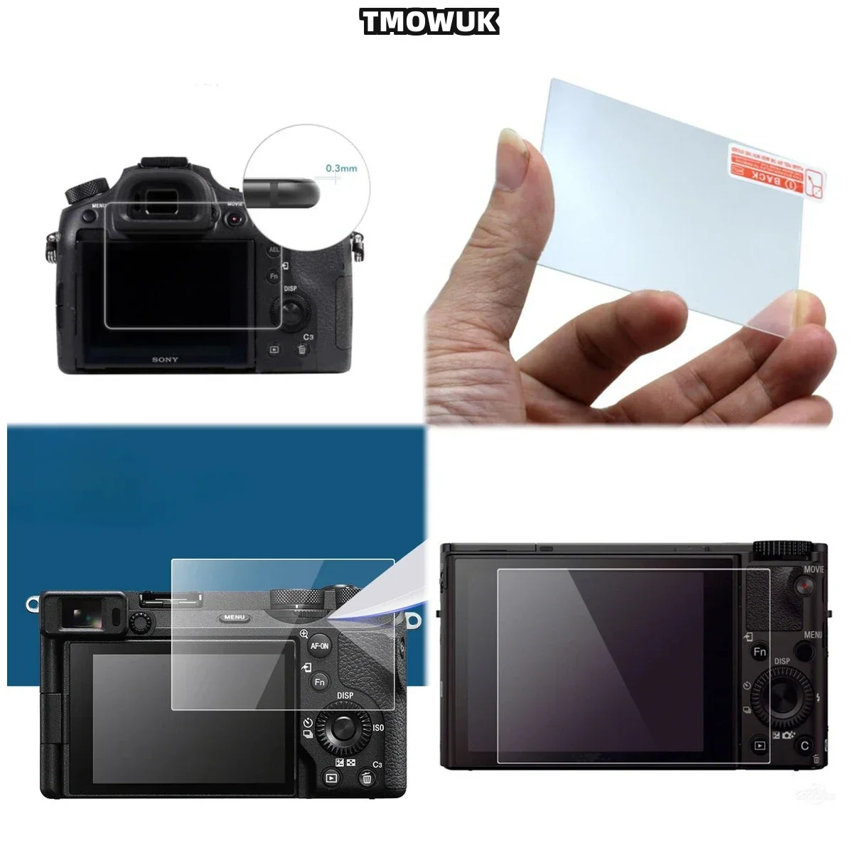 For RX100 RX100IV RX100VII A9 A9II 9H Hardness Anti-Scratch HD Clear Tempered Glass Screen Protector LCD Film