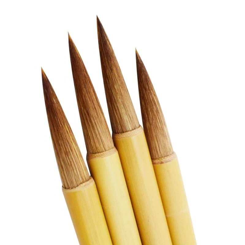 Ancient Chinese Calligraphy Brush Mixed Bristle Mixed Hair Small Regular Script Writing Brush Copying Lingfei Scriptures Brush