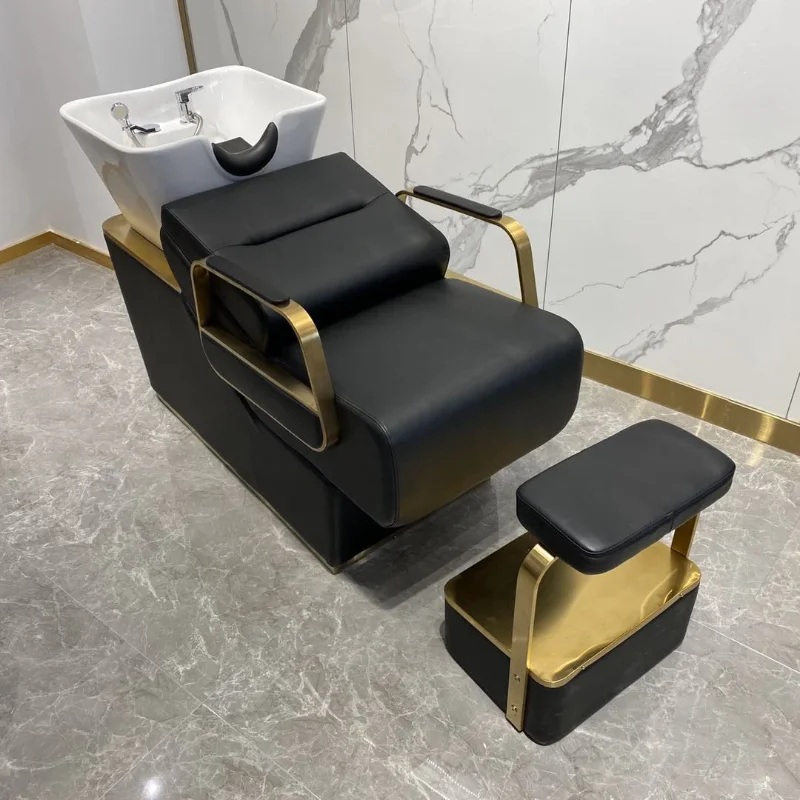 

Hair Wash Head Spa Shampoo Chair Shower Sink Lounge Luxury Shampoo Bed Comfort Adult Ergonomics Cama De Champu Salon Furniture