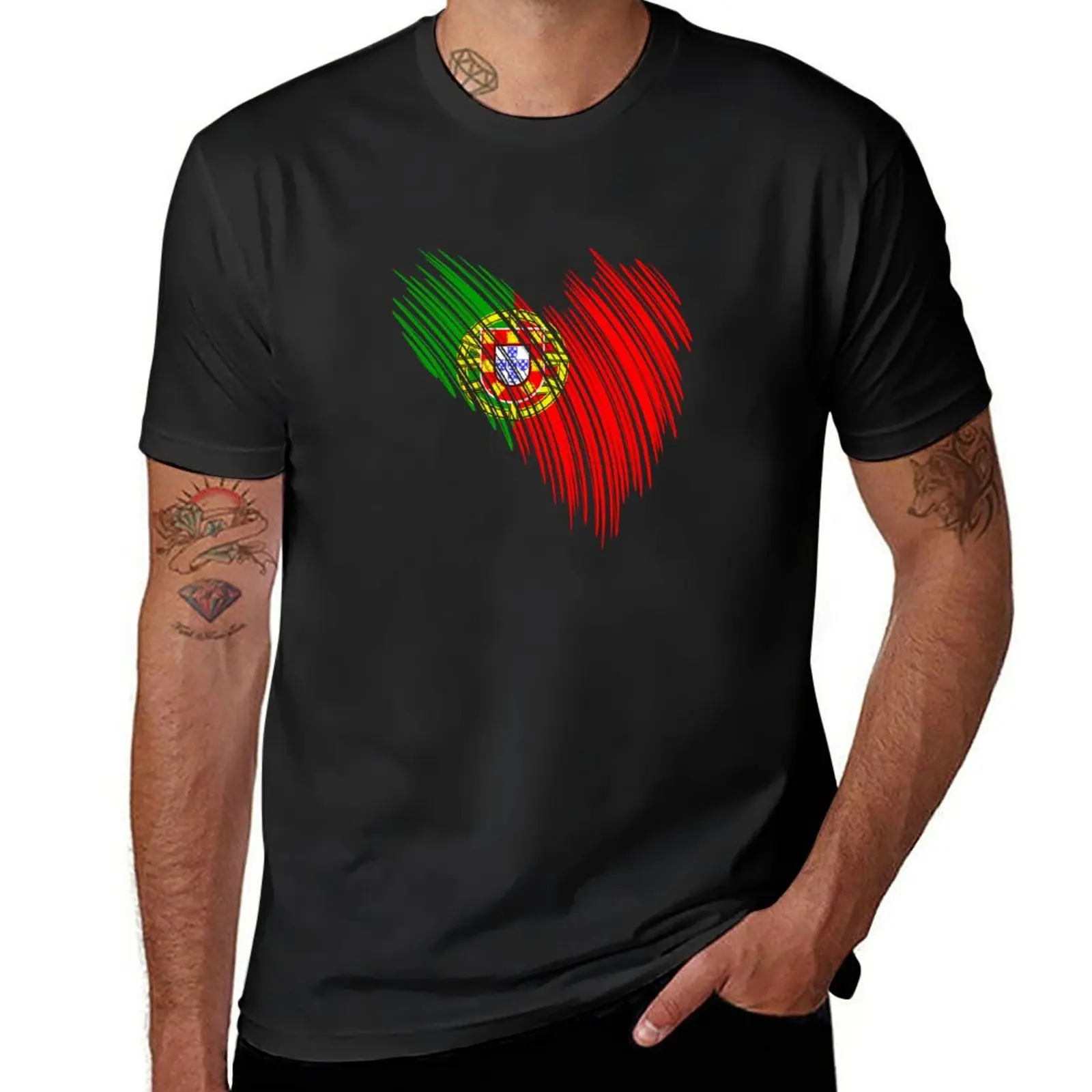 

New Portuguese flag Portugal gift idea T-Shirt black t shirt quick-drying t-shirt Short t-shirt mens funny t shirts